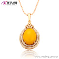 32378 Xuping top quality well design requintado amarelo opala exótico 18k pingente de ouro incrustado com pedras